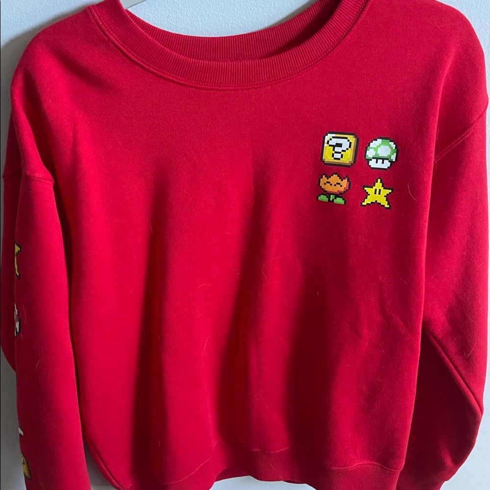 Super Mario World Red Sweatshirt. Medium. Brand new. Never worn.